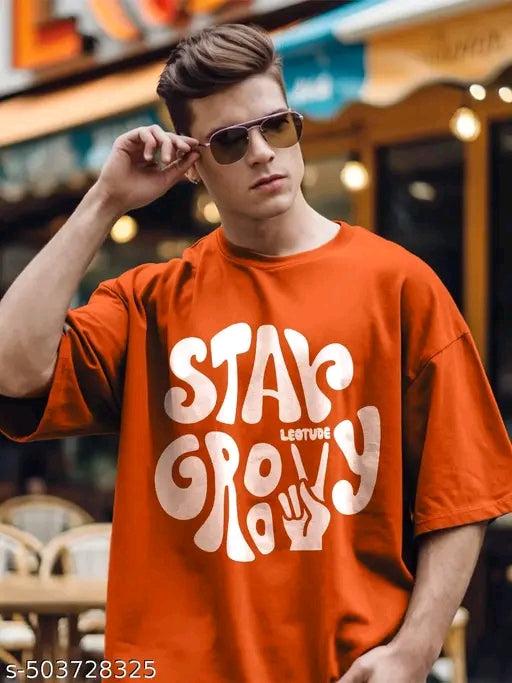 Men's Oversized Graphic T-Shirt – "Stay Groovy" | Bold Streetwear Style