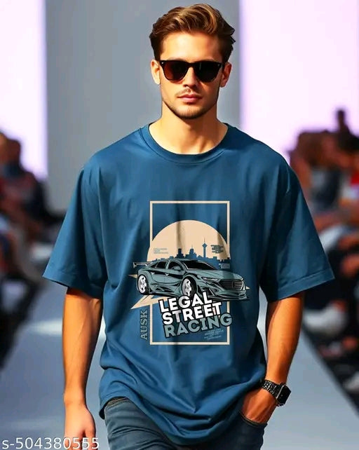 Men’s Oversized T-Shirt – Legal Street Racing Graphic Tee | R Clothing | Maroon Streetwear Drop