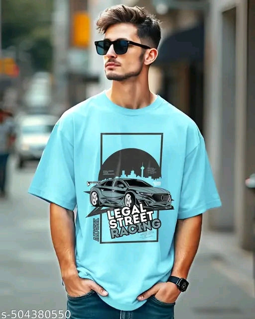 Men’s Oversized T-Shirt – Legal Street Racing Graphic Tee | R Clothing | Maroon Streetwear Drop