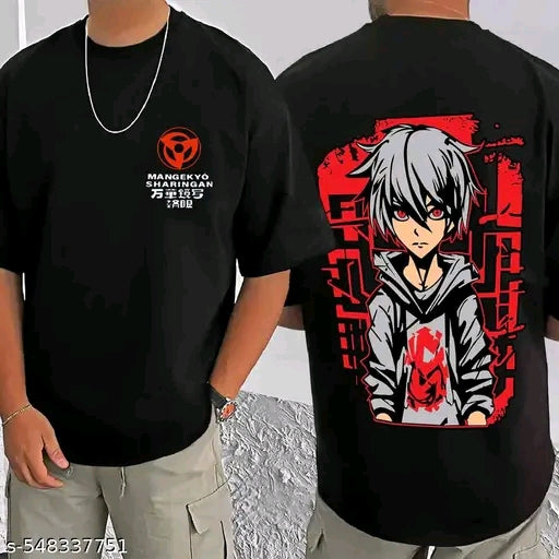 Men’s Oversized Anime Graphic T-Shirt – Mangekyo Sharingan | R Clothing | Naruto Inspired Streetwear