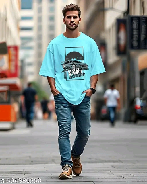Men’s Oversized T-Shirt – Legal Street Racing Graphic Tee | R Clothing | Maroon Streetwear Drop