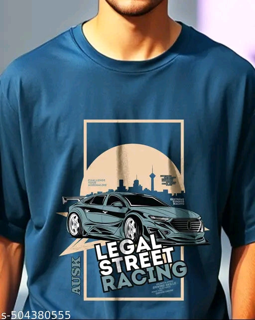 Men’s Oversized T-Shirt – Legal Street Racing Graphic Tee | R Clothing | Maroon Streetwear Drop