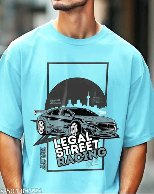 Men’s Oversized T-Shirt – Legal Street Racing Graphic Tee | R Clothing | Maroon Streetwear Drop